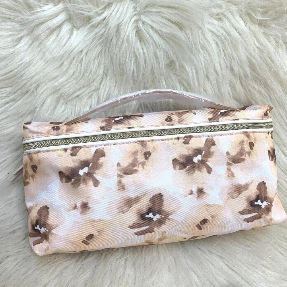 ESTEE LAUDER Abstract Floral Slim Train Case Cosmetics Bag Makeup Case